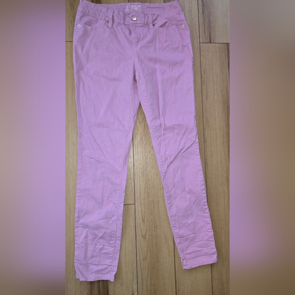 Womens Pink Low Rise Skinny Jeans Size 9